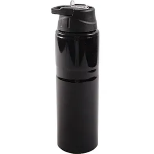 Hot Sale 750ml Portable Large Capacity Aluminium  Outdoor Carabiner Sports Water Bottle For Men
