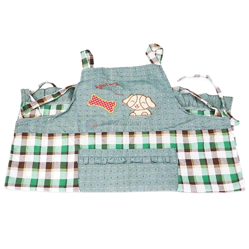 Chinese Manufacturers Big Pocket Design Household Polyester Cotton Gardening Kitchen Apron For Women And Man