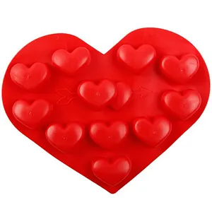 Eco-Friendly light cute stocked love shape home kitchen ice cream cube mold tray with opp tag