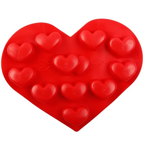 Eco-Friendly light cute stocked love shape home kitchen ice cream cube mold tray with opp tag