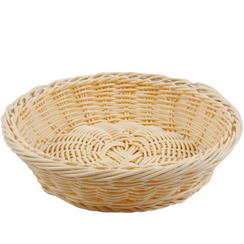 Wholesale  fashion handmade PP material woven storage basket round  household