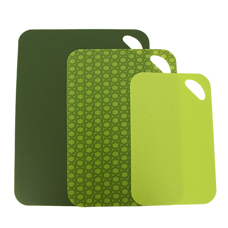 wholesale kitchenware Chopping Mat Block Folding flexible 3pcs set plastic cutting board for kitchen use