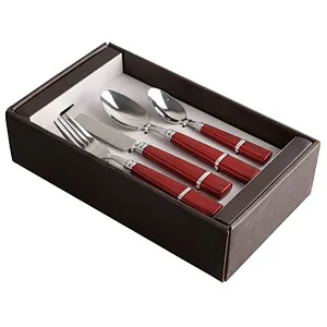 high quality Custom camping kitchen reusable 24 pcs flatware fork knife and spoon stainless steel cutlery set