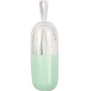 New Product Ideas Portable Eco Friendly Collapsible Silicone Drinking Reusable Straw with brush