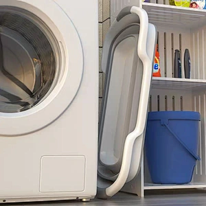 Union Source Large washing clothing plastic folding collapsable dirty storage laundry  basket