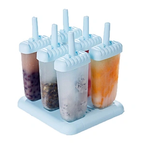 Union Source  Household Reusable Kitchen Accessories Summer Food Grade DIY  6 Piece Ice Pop Molds Maker