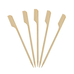 Union Source Eco-friendly High Quality Flat wooden thin Bamboo Skewers sticks