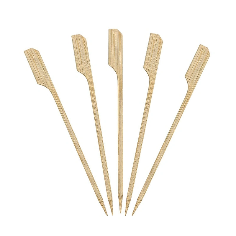 Union Source Eco-friendly High Quality Flat wooden thin Bamboo Skewers sticks