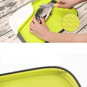 Eco-friendly Kitchen plastic PP double fruit chopping cutting board