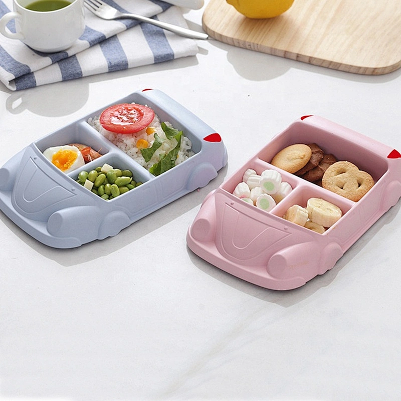 Approved PLA material  Baby Food Divided Kids Dinner Plate Set