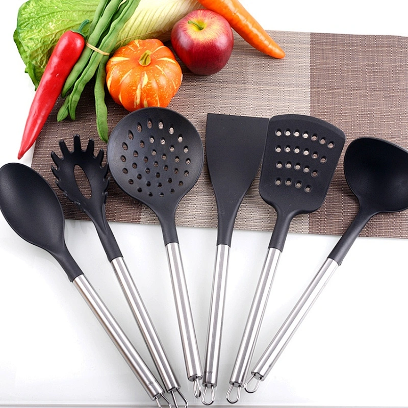 High Resistant 6PCS imported nylon silicone kitchen utensils