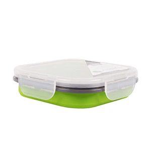 Amazon Popular 350/770/890ml Foldable Food Storage Reusable Silicone Lunch Box