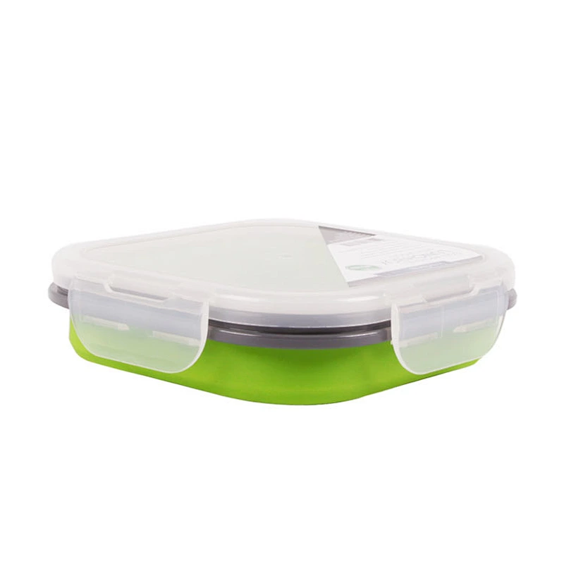 Amazon Popular 350/770/890ml Foldable Food Storage Reusable Silicone Lunch Box