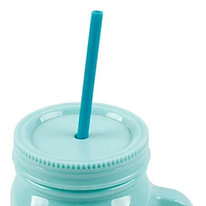 wholesale 500ml double wall   portable leak proof  plastic mason water bottle with handle
