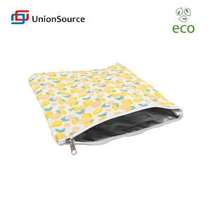 Custom designed ziplock eco friendly aluminum reusable insulated sandwich snack bags