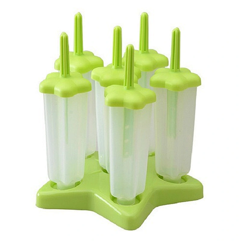 Union Source  Household Reusable Kitchen Accessories Summer Food Grade DIY  6 Piece Ice Pop Molds Maker