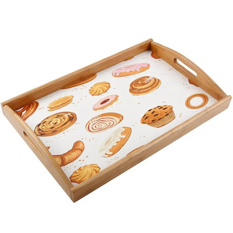 Kitchen and Dining Breakfast bamboo food serving tray
