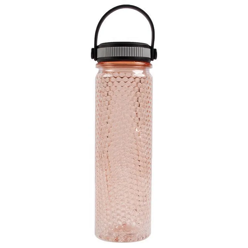 Chinese Supplier 2020 Outdoor travel Double Wall Ice cooling Tritan insulated Plastic drinking Water Bottle
