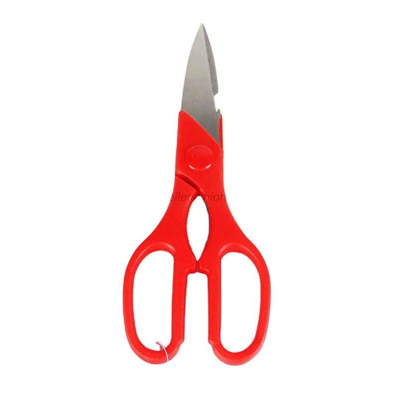 Red Plastic Stainless Steel Multifunctional Heavy Duty Versatile Clever Cutter Kitchen Scissors