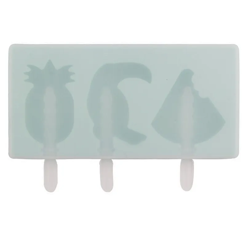 New cute home food grade multifunctional triple stick silicone trays ice cube mold cream moulds