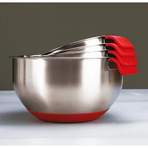 Union Source Professional Stainless Steel Mixing Bowl/Non-slip Mix Bowl Set With Silicone Handle And Lid