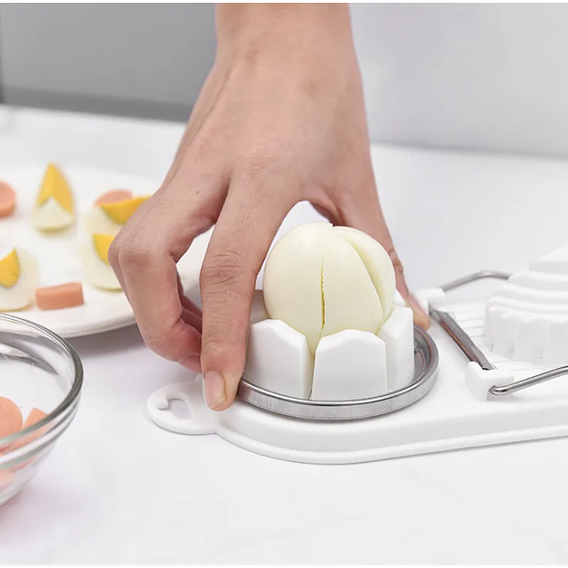 Unionsource Multifunction Kitchen Cutter Tool 2 in 1 Stainless Steel Wires Egg Slicer Or Cutter