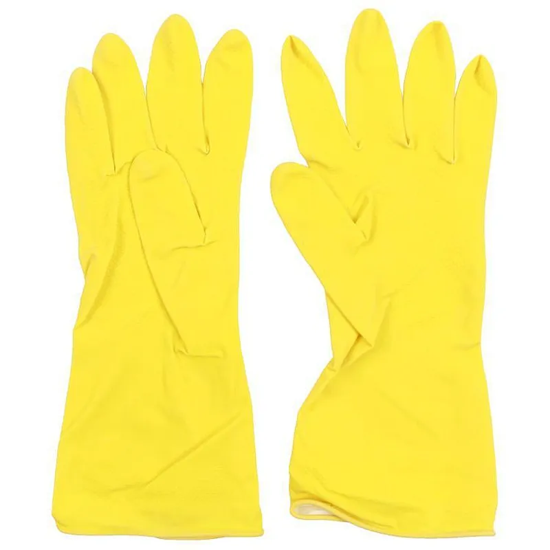 Unionsource Household Rubber Cleaning Gloves Smooth Rubber Dishwashing Glover