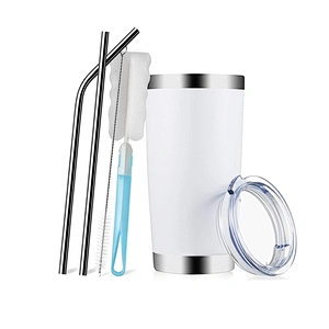 20oz Double Wall Stainless Steel Water Bottle Sublimation Tumbler Cups With Lid