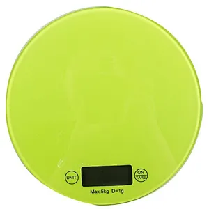 Union Source manufacturer PP+glass circular shaped baking cooking kitchen weighing scales