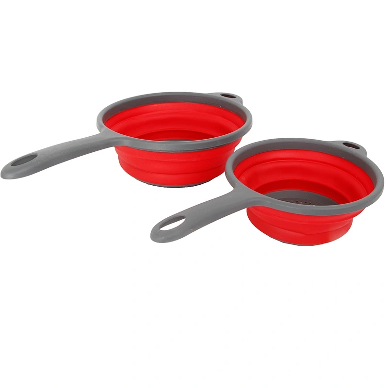 Eco-friendly materials round kitchen rice wasing colander plastic folding drain basket with handle set
