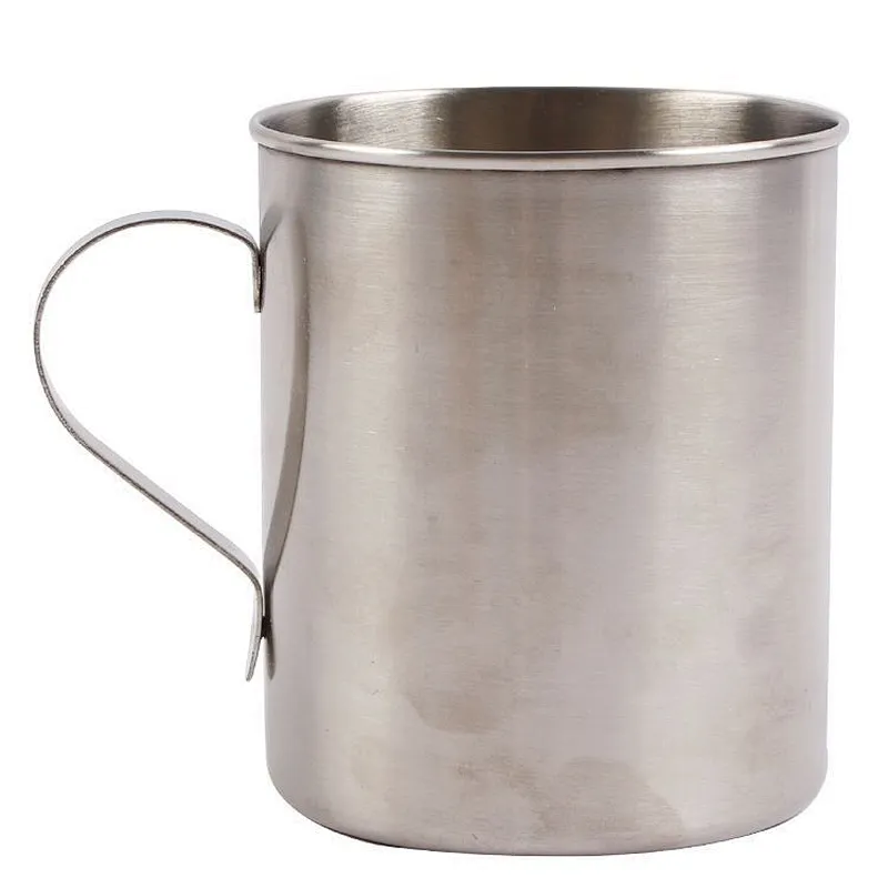 Wholesale Cheap Portable Monolayer Ss201 Stainless Steel Water Tea Milk Thermos Hot Cup With Handle
