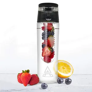 high quality custom portable large eco friendly   infuser  plastic fruit water bottle for men