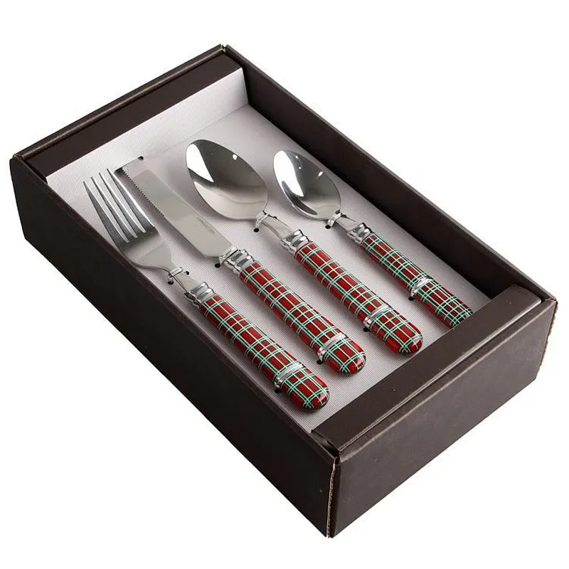 high quality Custom camping kitchen reusable 24 pcs flatware fork knife and spoon stainless steel cutlery set