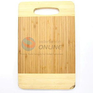 Multipurpose household square kitchen wooden chopping board bamboo cutting board With Oval Hole