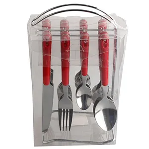 High quality Spoon Fork Knife flatware 4pc kitchen dinner serving utensils travel Stainless Steel Cutlery Set