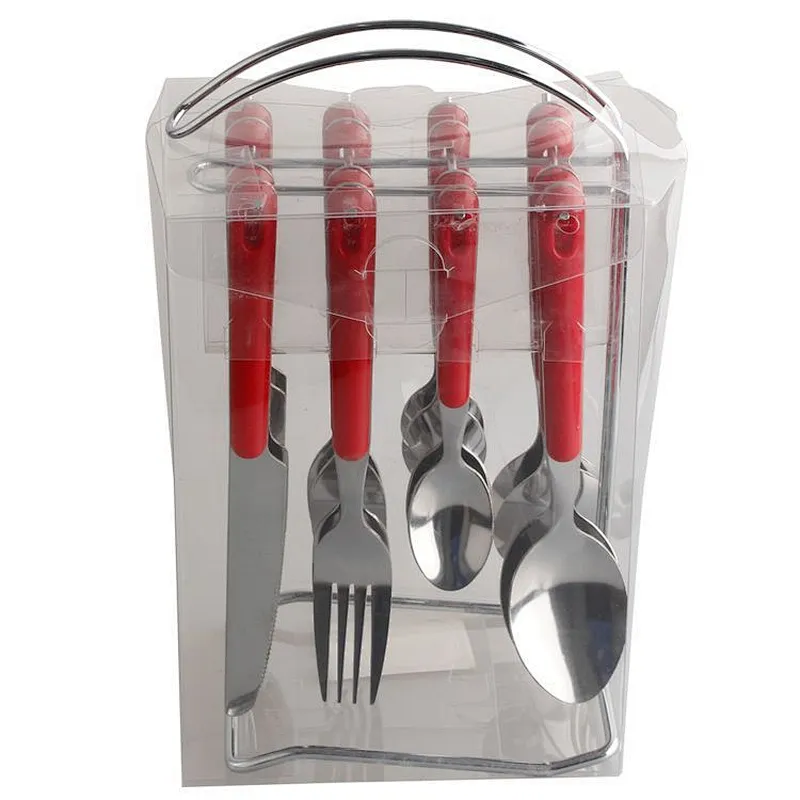 High quality Spoon Fork Knife flatware 4pc kitchen dinner serving utensils travel Stainless Steel Cutlery Set
