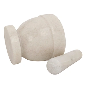 Union Source wholesale household food grade garlic device pounder natural marble mortar and pestle set