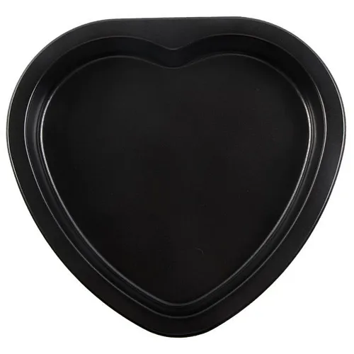 heart shape black cake baking molds  round dish pan carbon steel pie tray for kitchen
