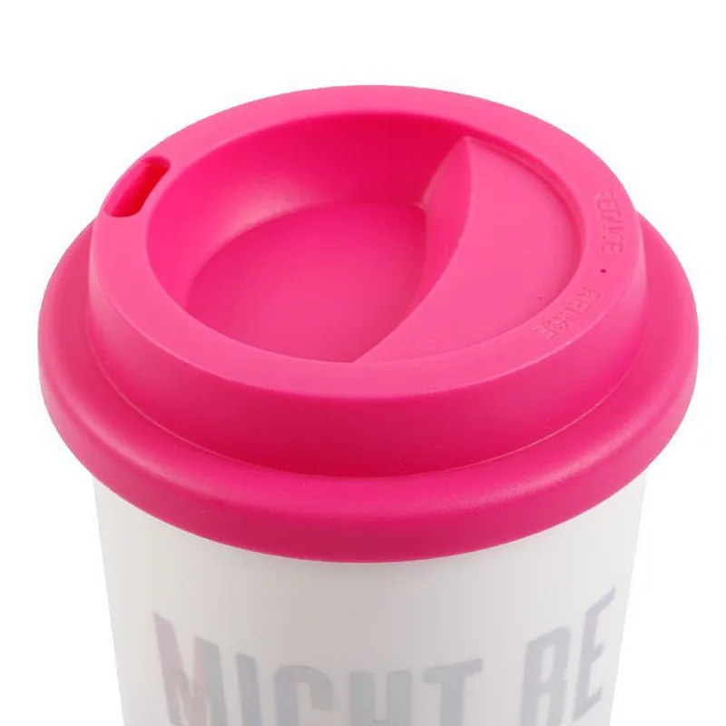 Union Source Customized printed logo wholesale outdoor travel 16oz take away plastic reusable coffee cup mug with lid