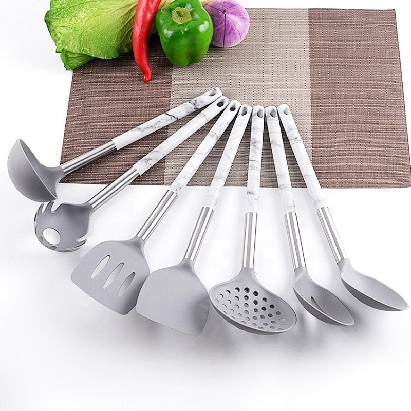 High Quality wholesale 7PCS Nylon silicone cooking utensils