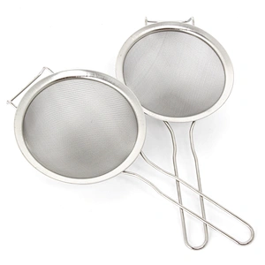 Stainless Steel Flour Sifter Fine Tea Mesh Strainer Colander Sieve Mesh Oil Filter Kitchen tool