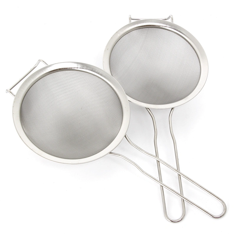Stainless Steel Flour Sifter Fine Tea Mesh Strainer Colander Sieve Mesh Oil Filter Kitchen tool