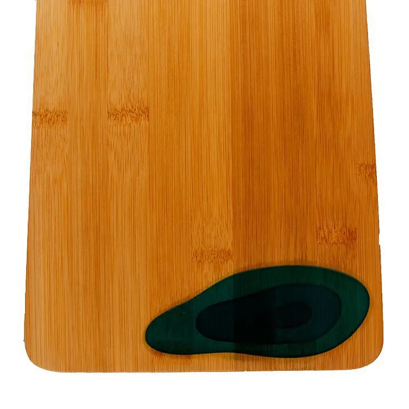 High quality new design custom kitchen use long lasting bamboo cutting board with handle