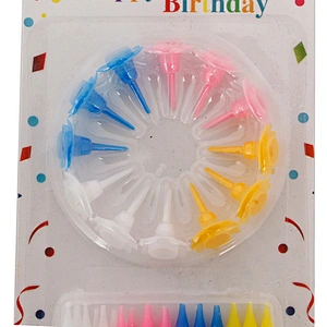wholesale 24pcs pack unique spiral kids party happy birthday cake candles set with holders