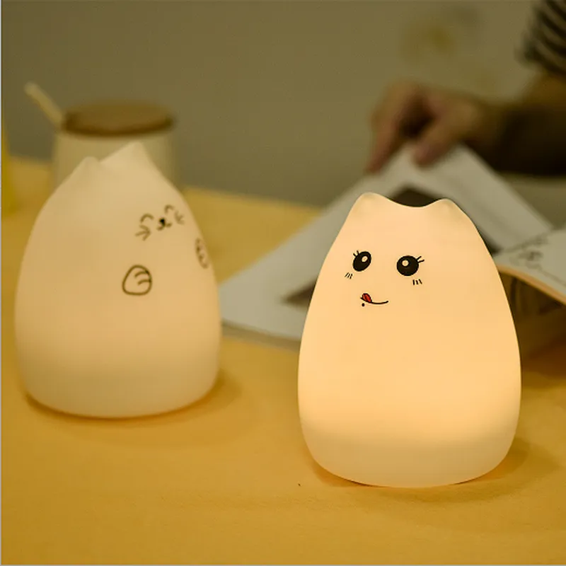 Union Source Mini Kid Baby Outlet Portable  Small  Child Bedroom Usb Rechargeable LED carton shape Night Light