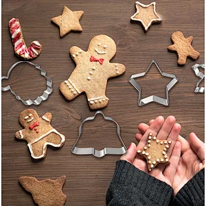 cooking tools diy metal christmas chocolate covered stainless steel custom cookie cutter molds set