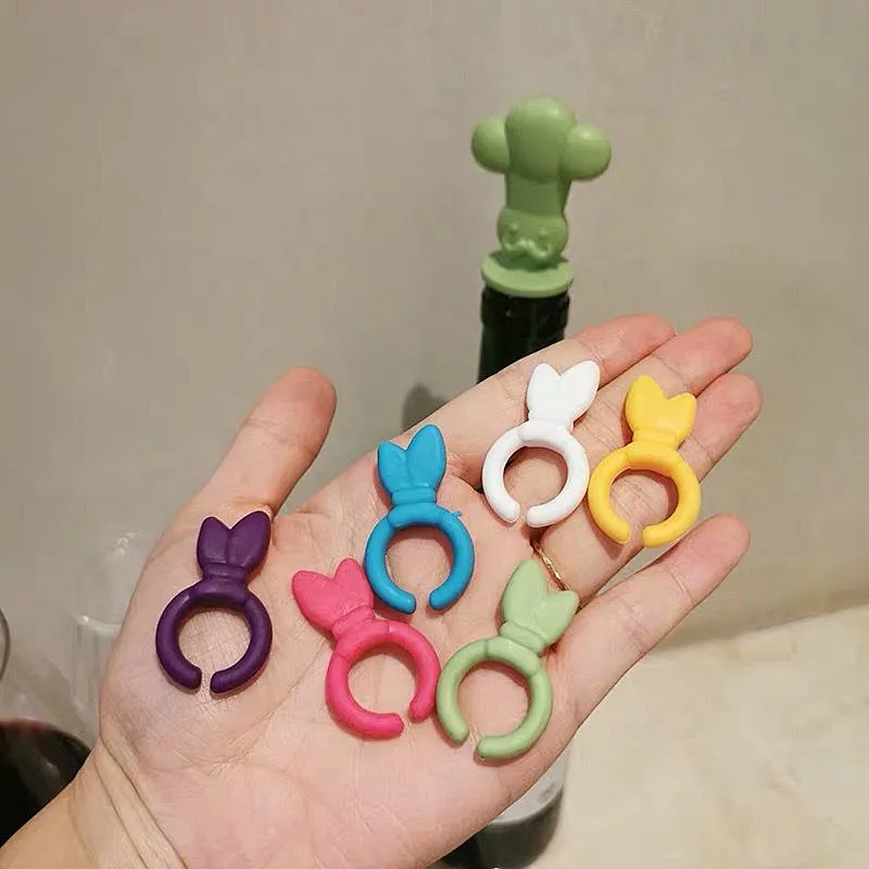 Union Source Fashionable Min colorful party silicone wine glass marker