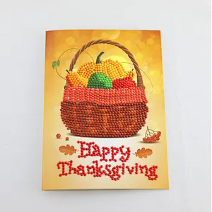 Sellers Union Hot selling design eco-friendly natural 5d diy diamond painting christmas greeting cards for gifts