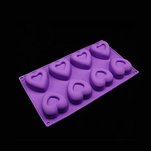 Eco-friendly heart shape silicone pc couple chocolate mould
