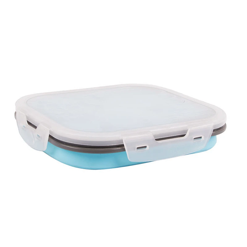 Amazon Popular 350/770/890ml Foldable Food Storage Reusable Silicone Lunch Box